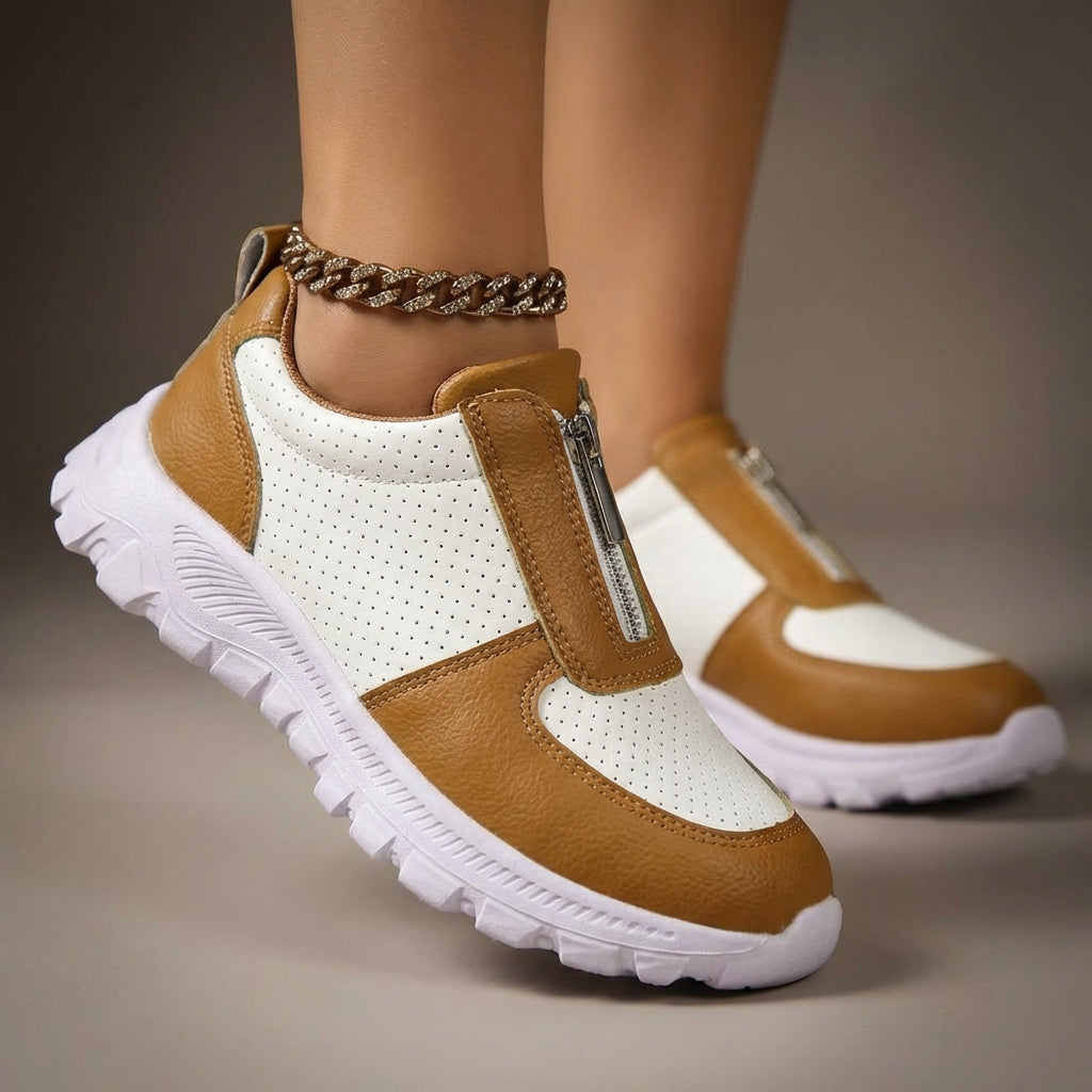 Women’s Zip Platform Sneakers | Cushioned Support Sole