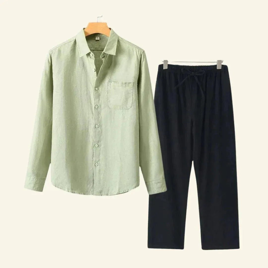 Men’s Two Piece Shirt and Trousers Set | Relaxed Tailored Outfit