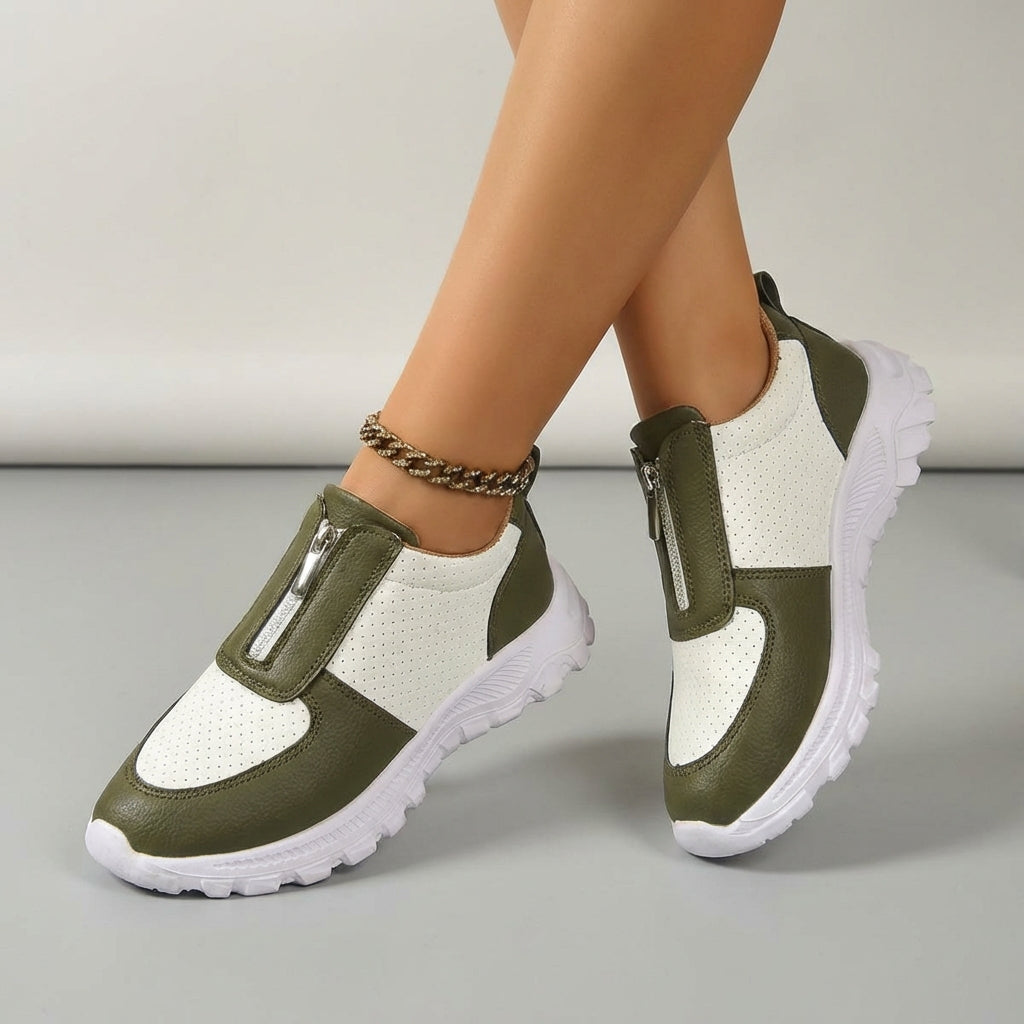 Women’s Zip Platform Sneakers | Cushioned Support Sole