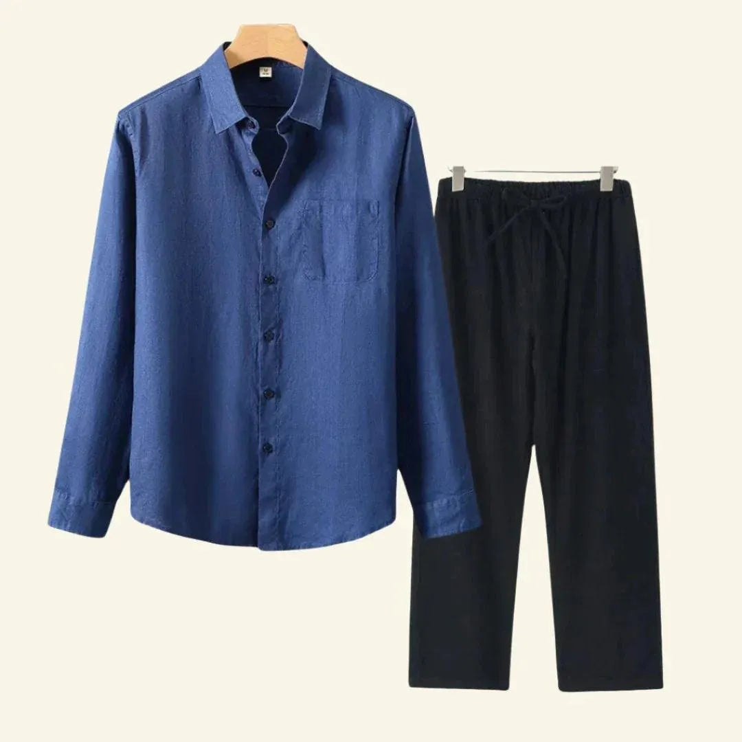 Men’s Two Piece Shirt and Trousers Set | Relaxed Tailored Outfit