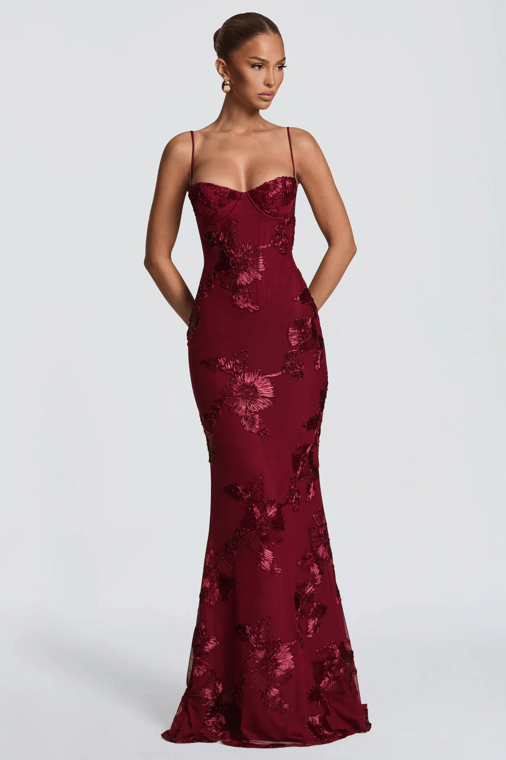Women's Dress | Maxi Floral Embroidered Wedding Guest
