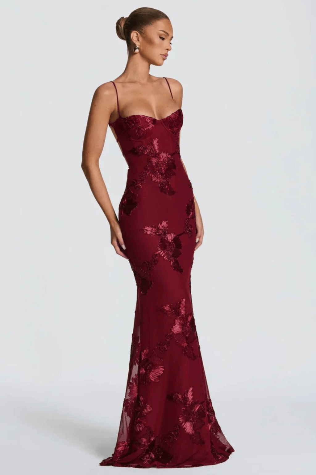 Women's Dress | Maxi Floral Embroidered Wedding Guest