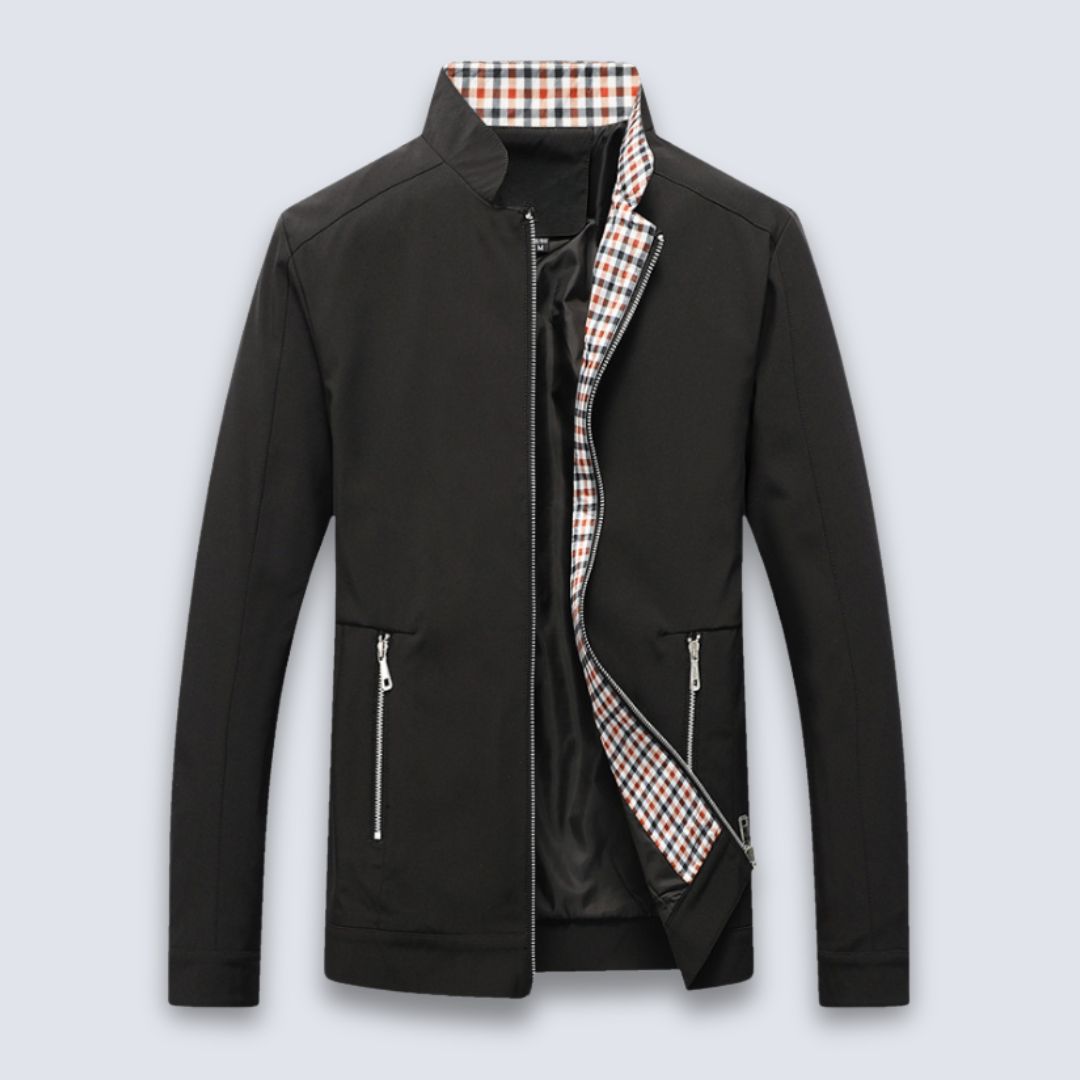 Men's Zip Up Jacket | Smart Casual Fit with Stand Collar