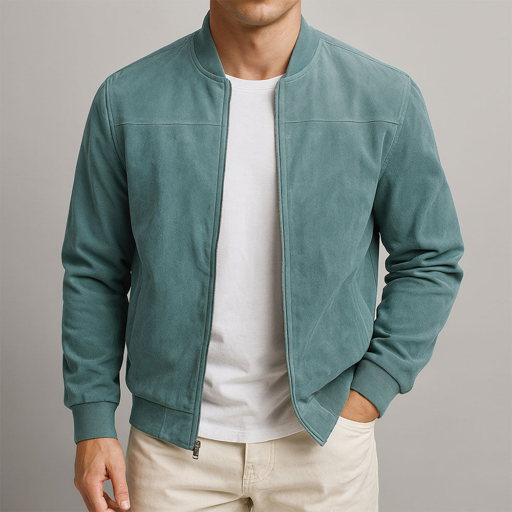 Men’s Minimalist Zip Jacket | Modern Slim Fit Casual Layer