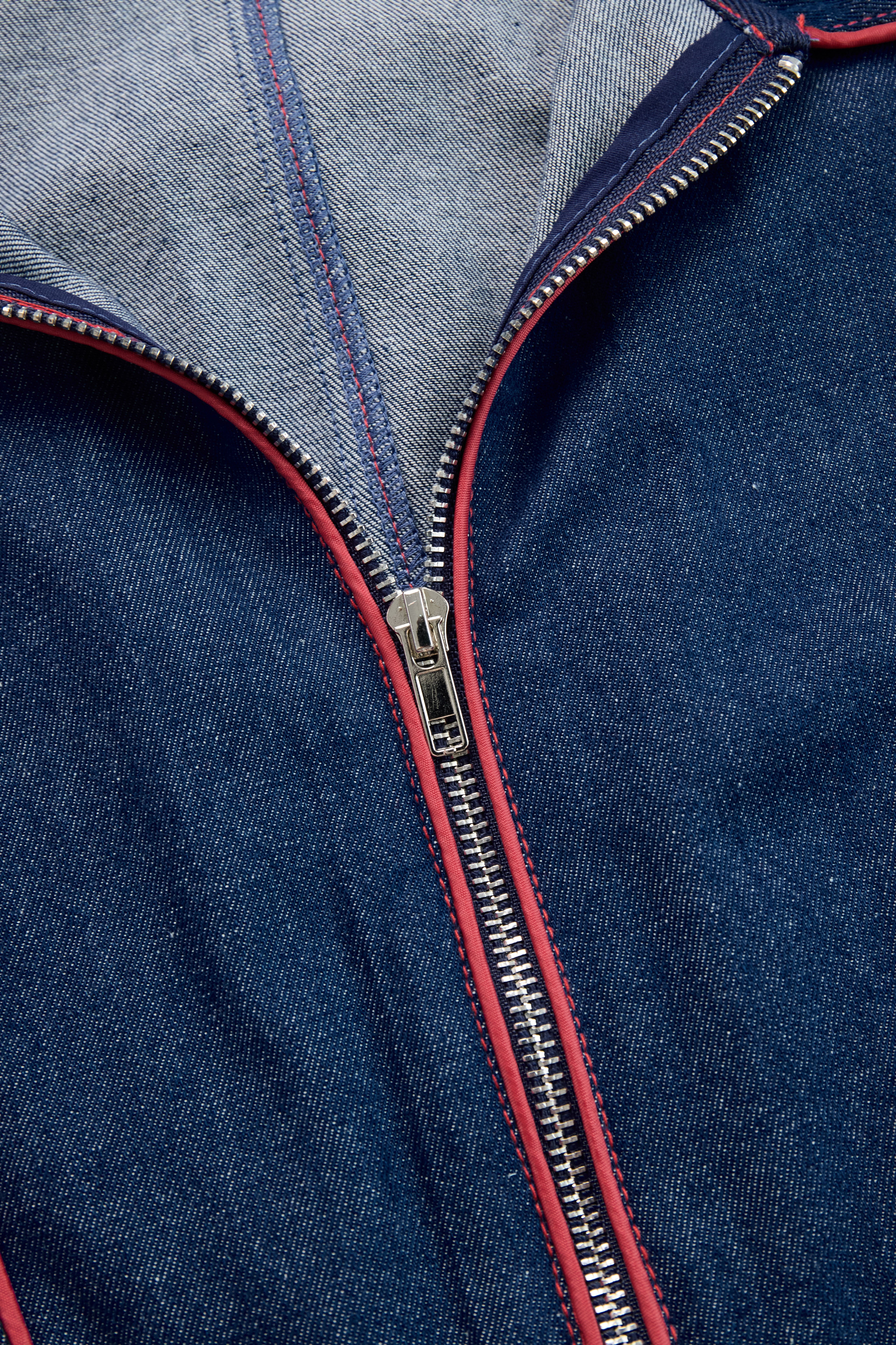 Women’s Denim Jumpsuit | Wide Leg Zip Front Utility Style