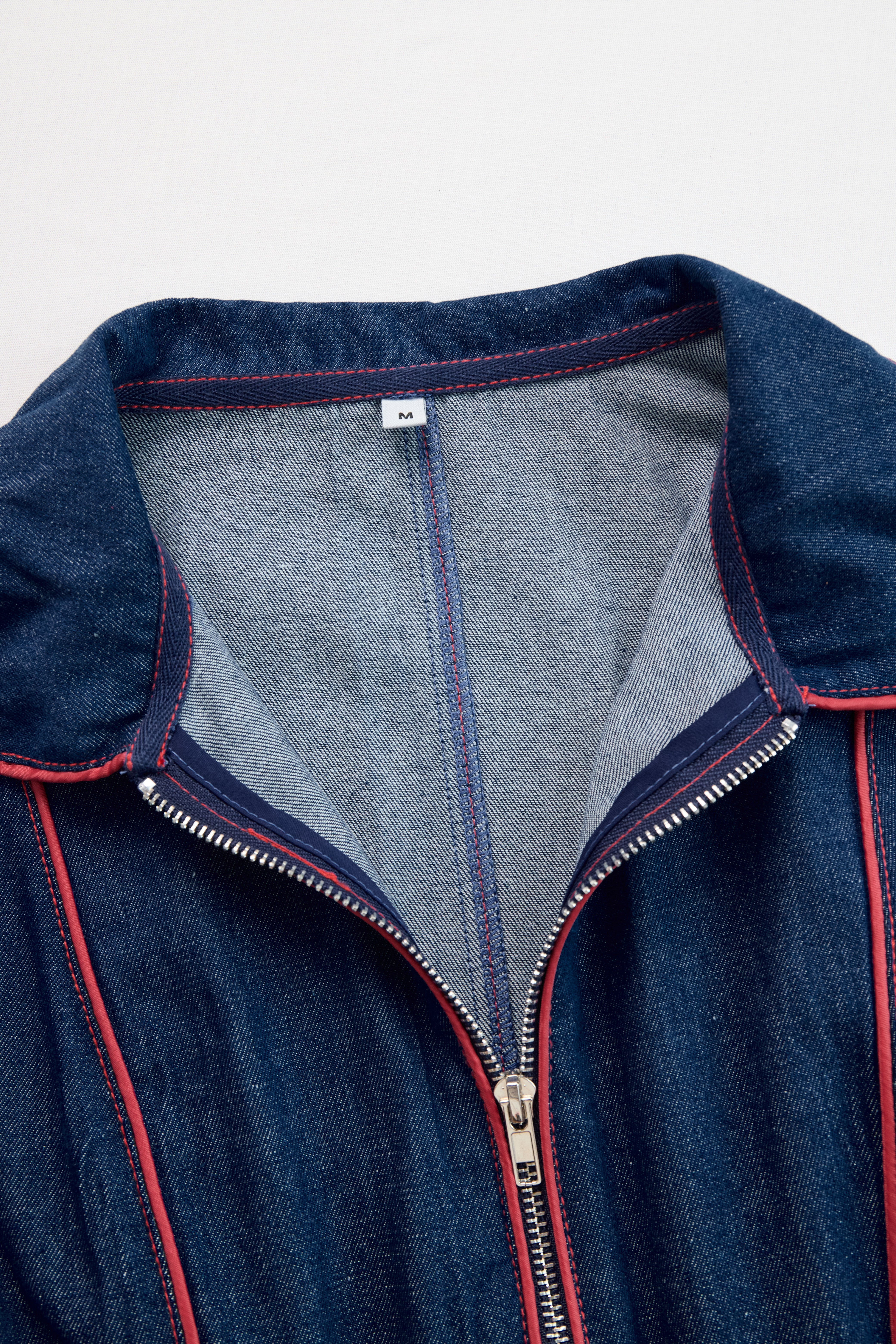 Women’s Denim Jumpsuit | Wide Leg Zip Front Utility Style