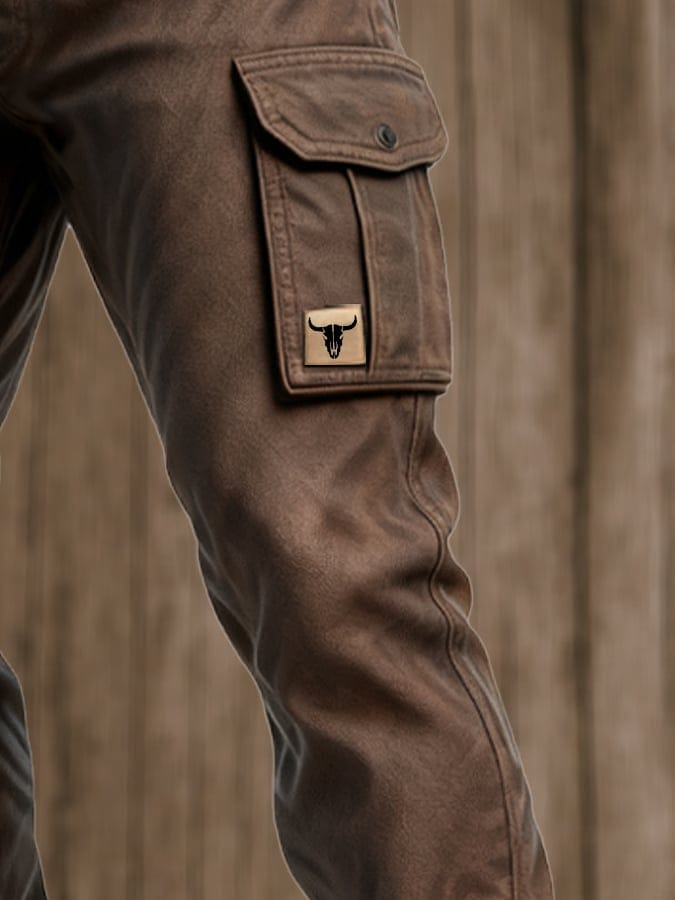 Men’s Cargo Utility Trousers | Straight Leg Multi-Pocket Work