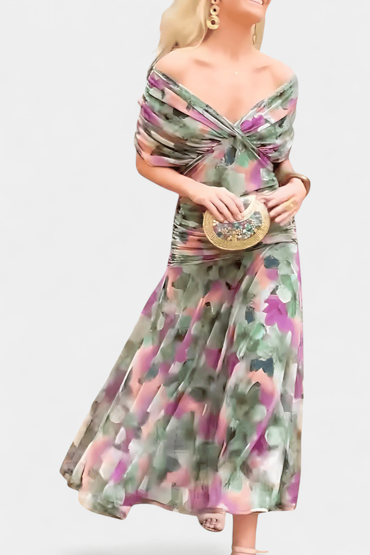 Women's Dress | Floral Pleated Maxi