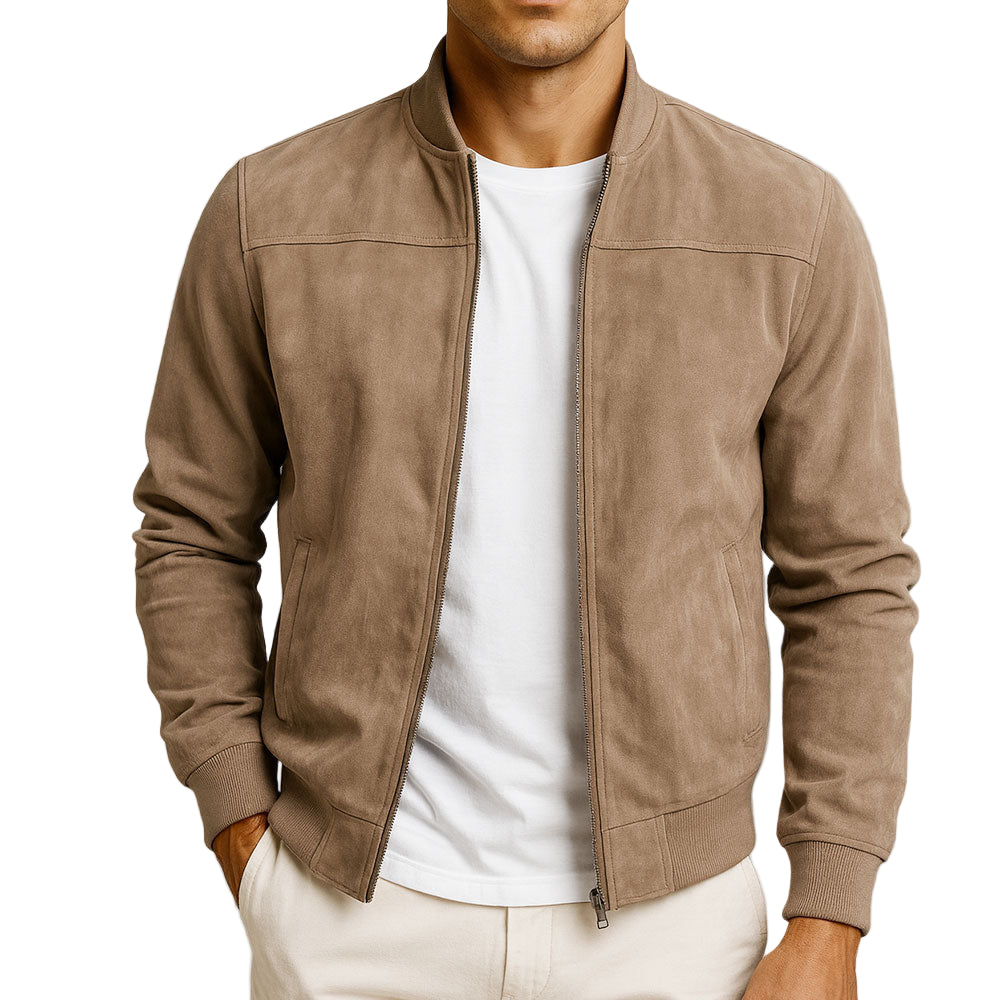Men’s Minimalist Zip Jacket | Modern Slim Fit Casual Layer