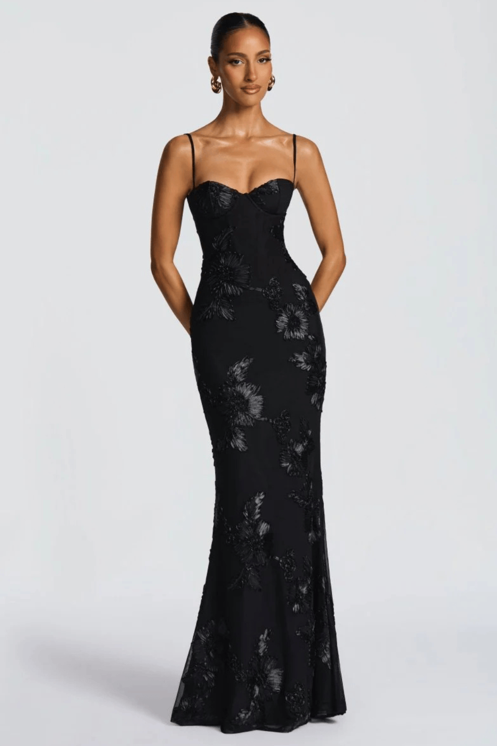Women's Dress | Maxi Floral Embroidered Wedding Guest