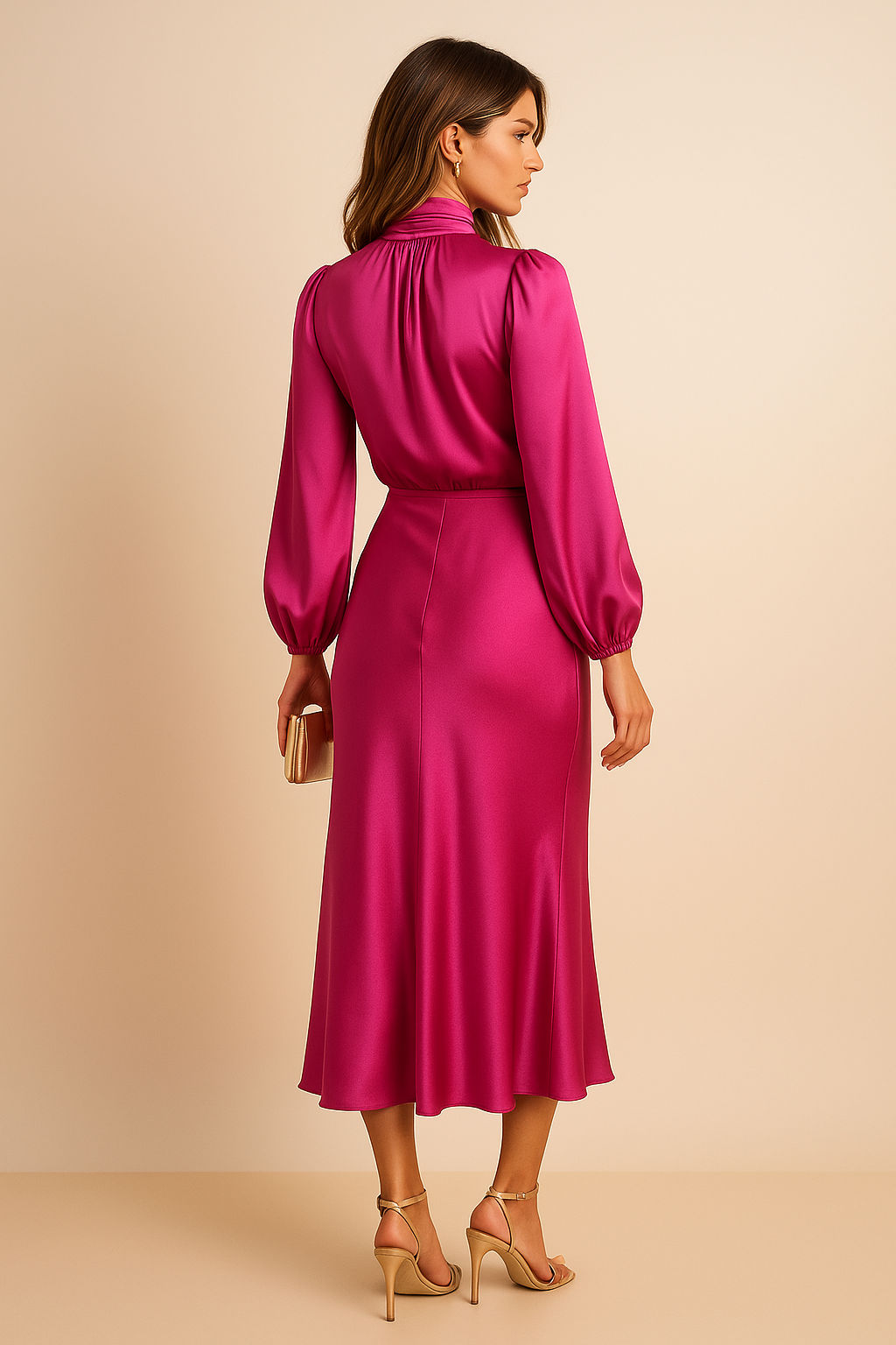 Women’s Midi Dress | Long Sleeve & High Waist