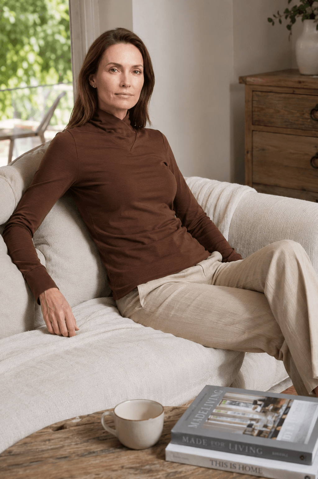 Women's Top | High Neck Slim Fit