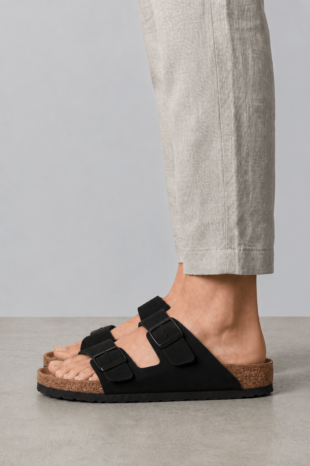 Women’s Double Strap Adjustable Buckle Slide Sandals | Casual