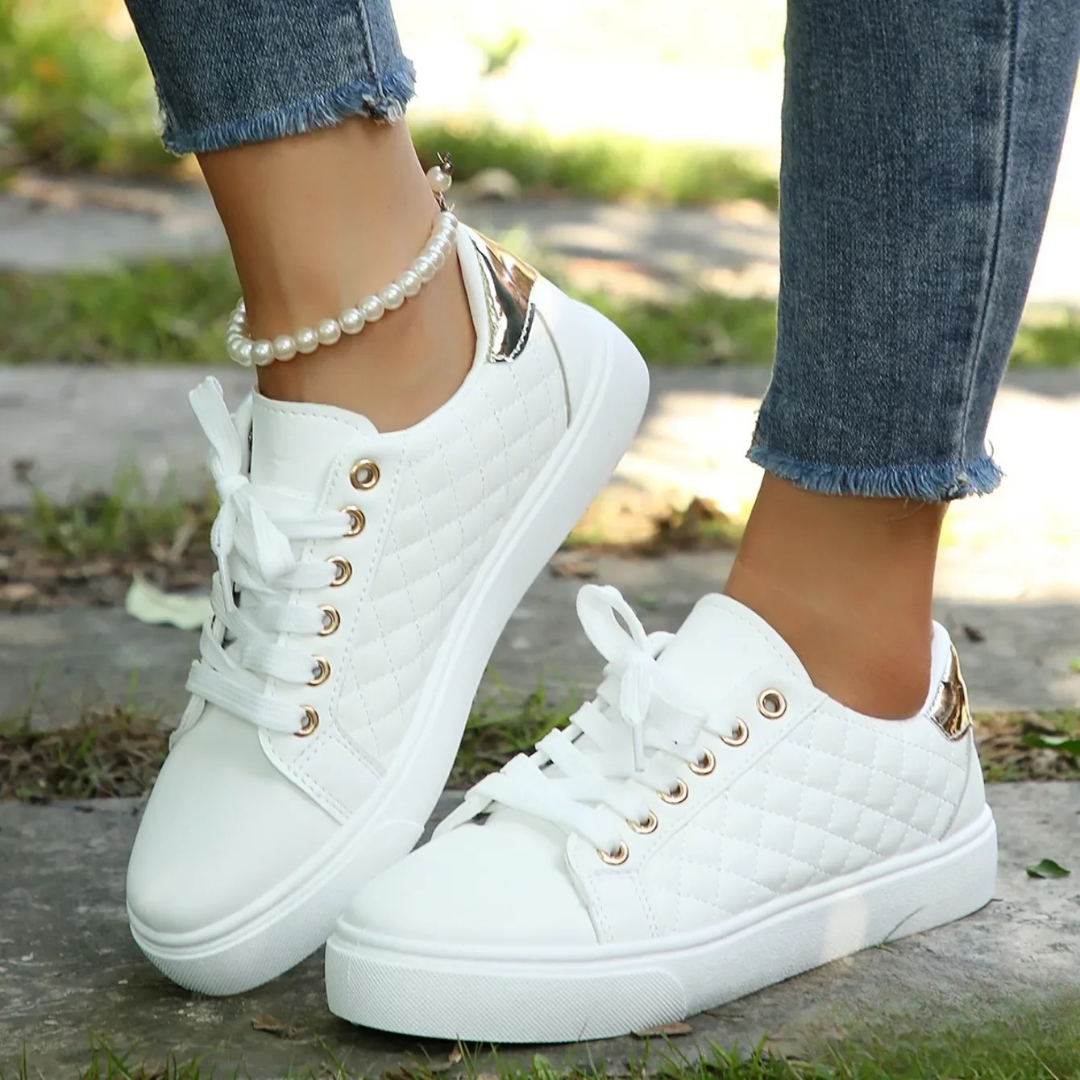 Women’s Trainers | Quilted Lace-Up Casual Style