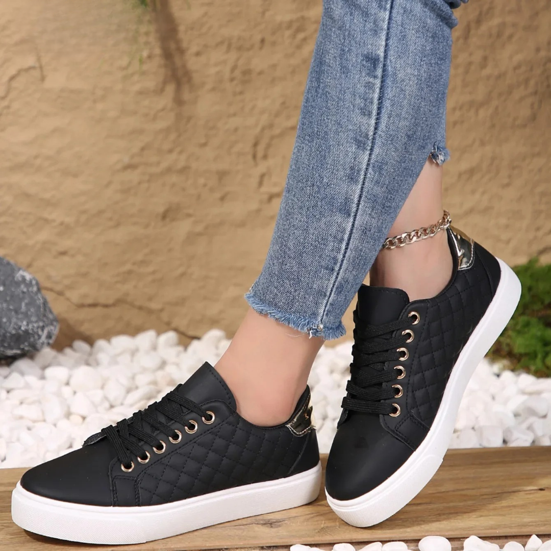Women’s Trainers | Quilted Lace-Up Casual Style