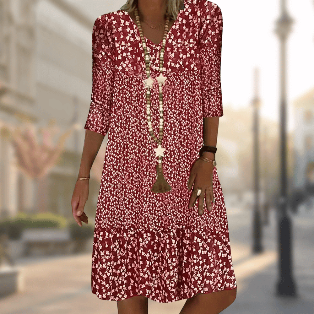Women’s Midi Dress | V-Neck Casual Summer Day Design
