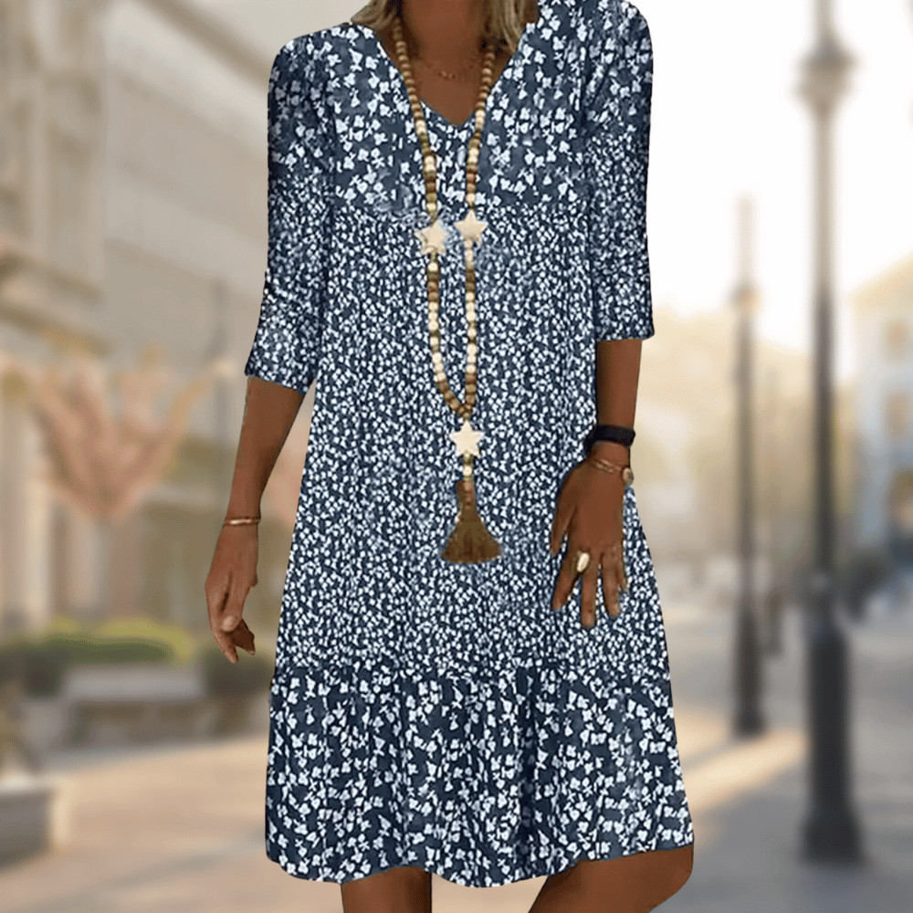 Women’s Midi Dress | V-Neck Casual Summer Day Design