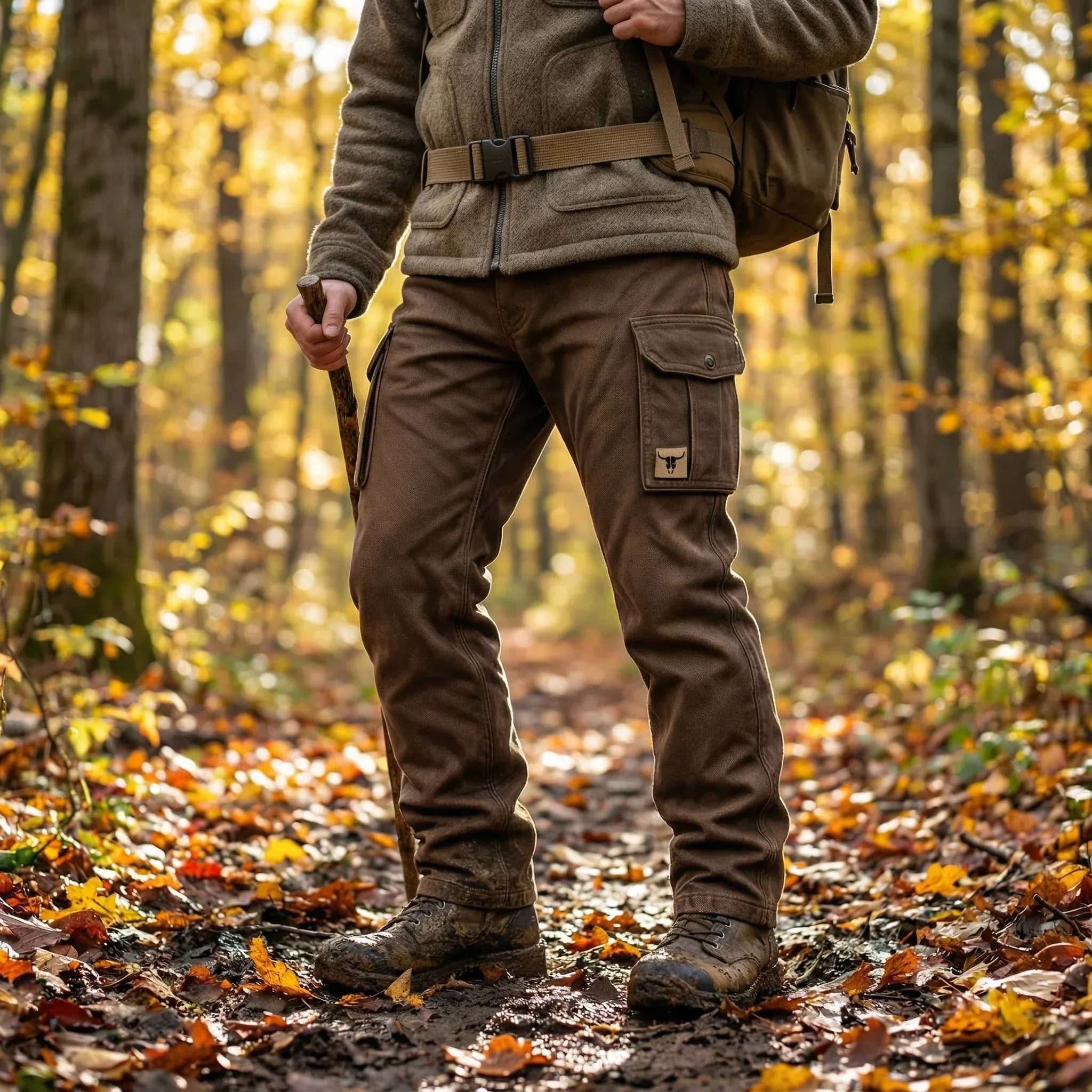 Men’s Cargo Utility Trousers | Straight Leg Multi-Pocket Work
