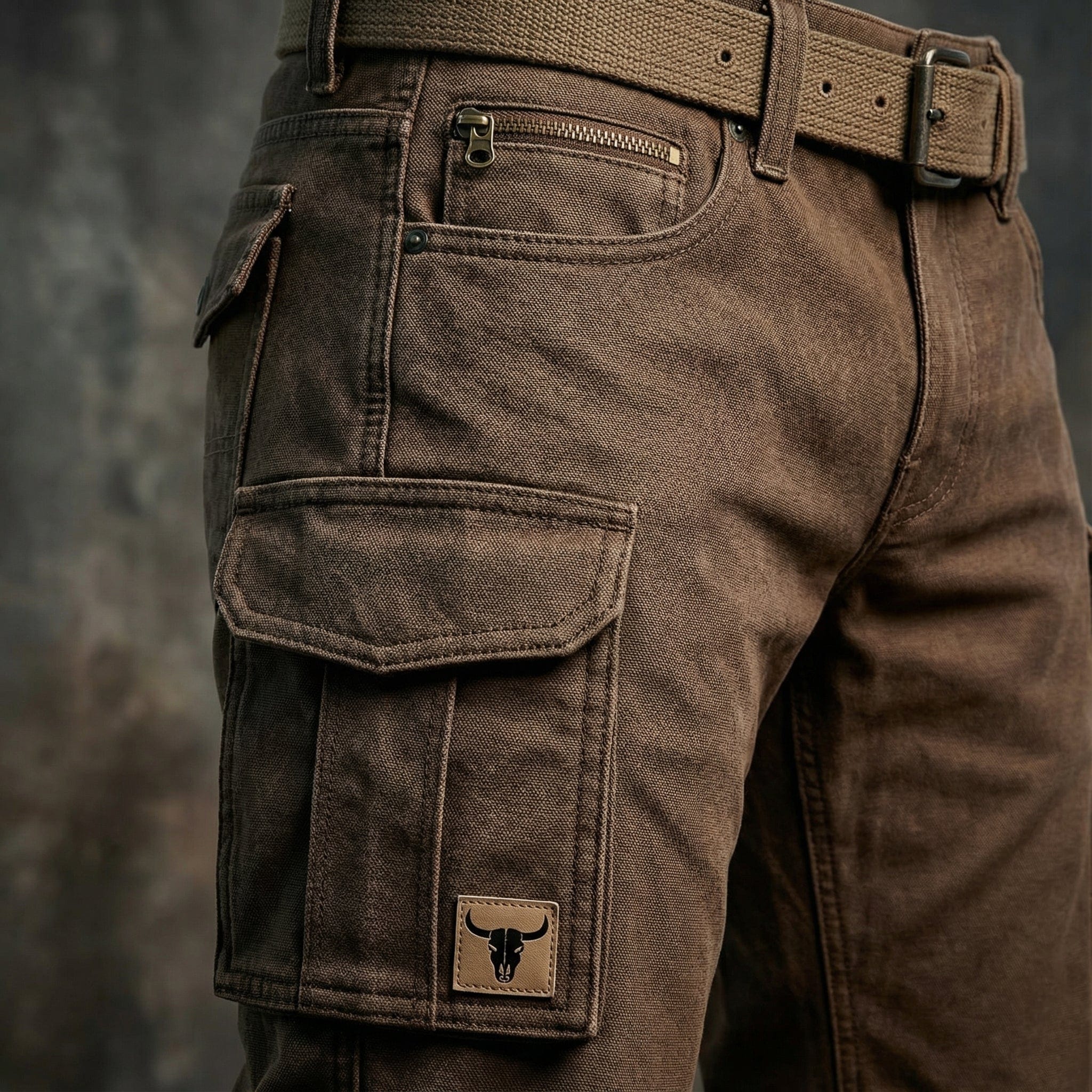 Men’s Cargo Utility Trousers | Straight Leg Multi-Pocket Work