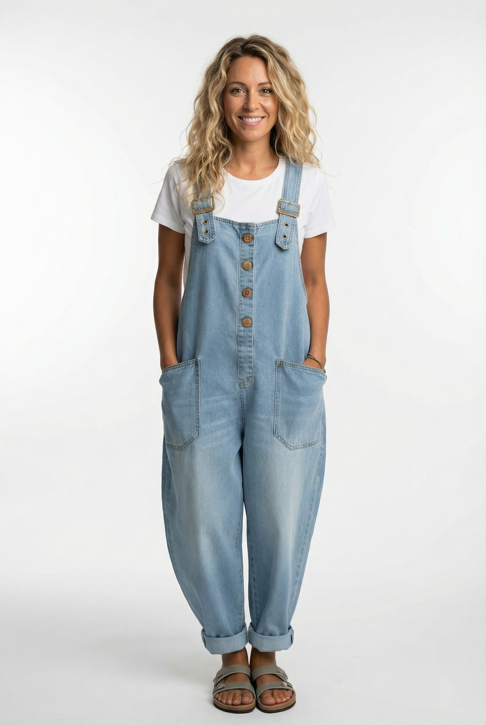 Women's Jumpsuit | Double Pocket Adjustable Buckle