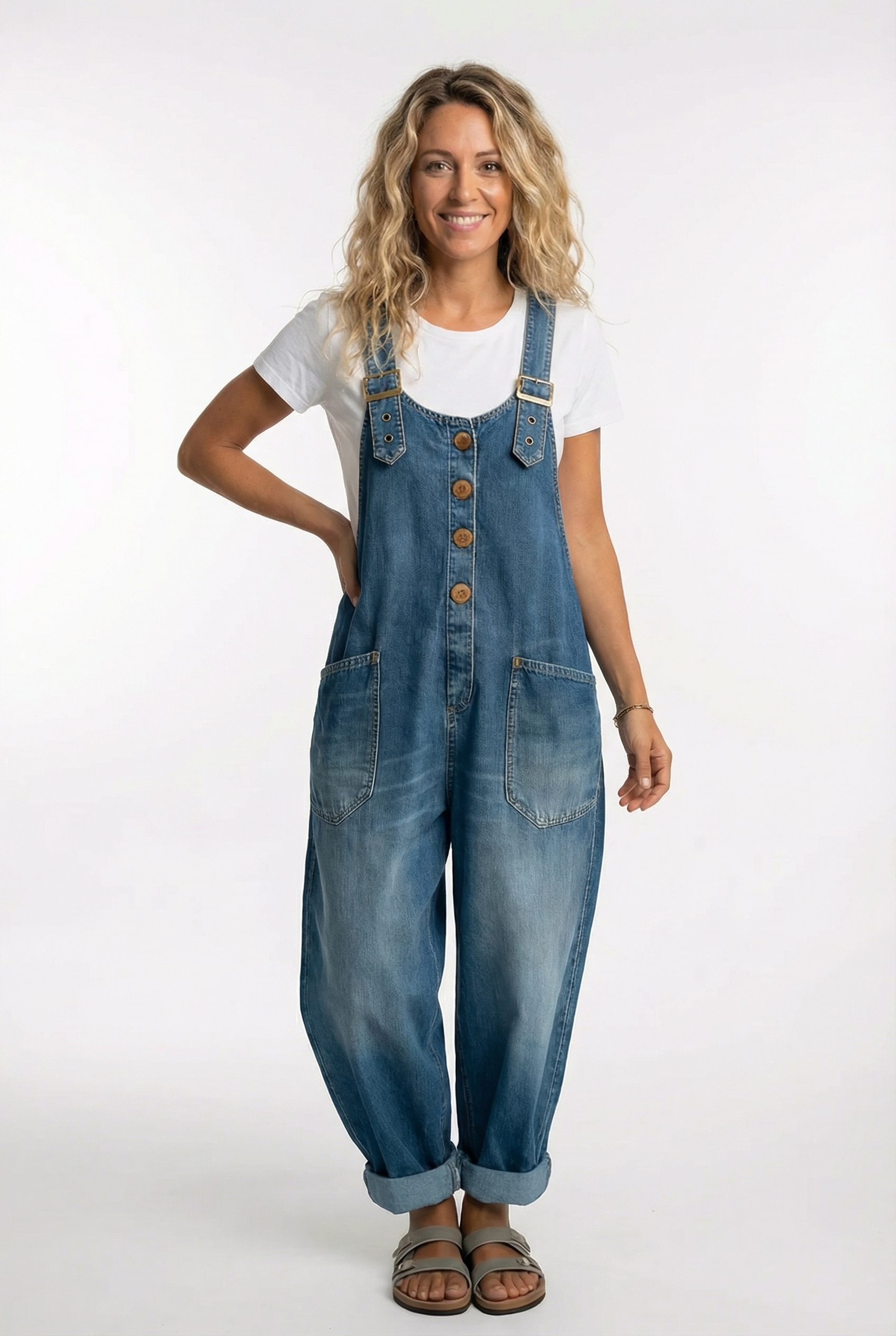 Women's Jumpsuit | Double Pocket Adjustable Buckle