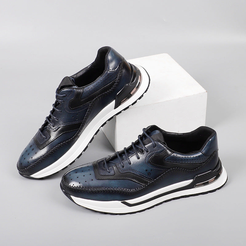 Men’s Cowhide Leather Sneakers | Cushioned & Comfort