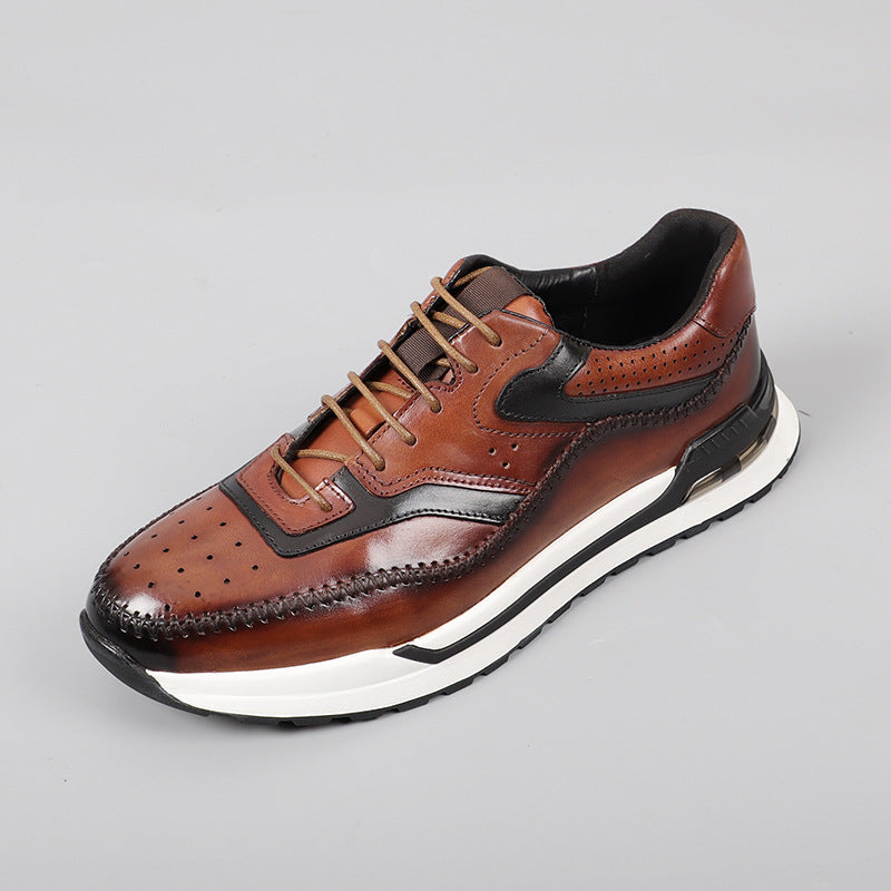 Men’s Cowhide Leather Sneakers | Cushioned & Comfort