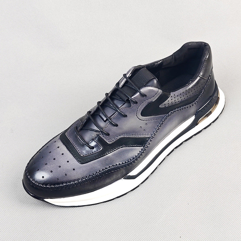 Men’s Cowhide Leather Sneakers | Cushioned & Comfort