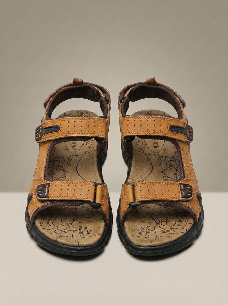 Men’s Adjustable Double Strap Sandals | Open Toe