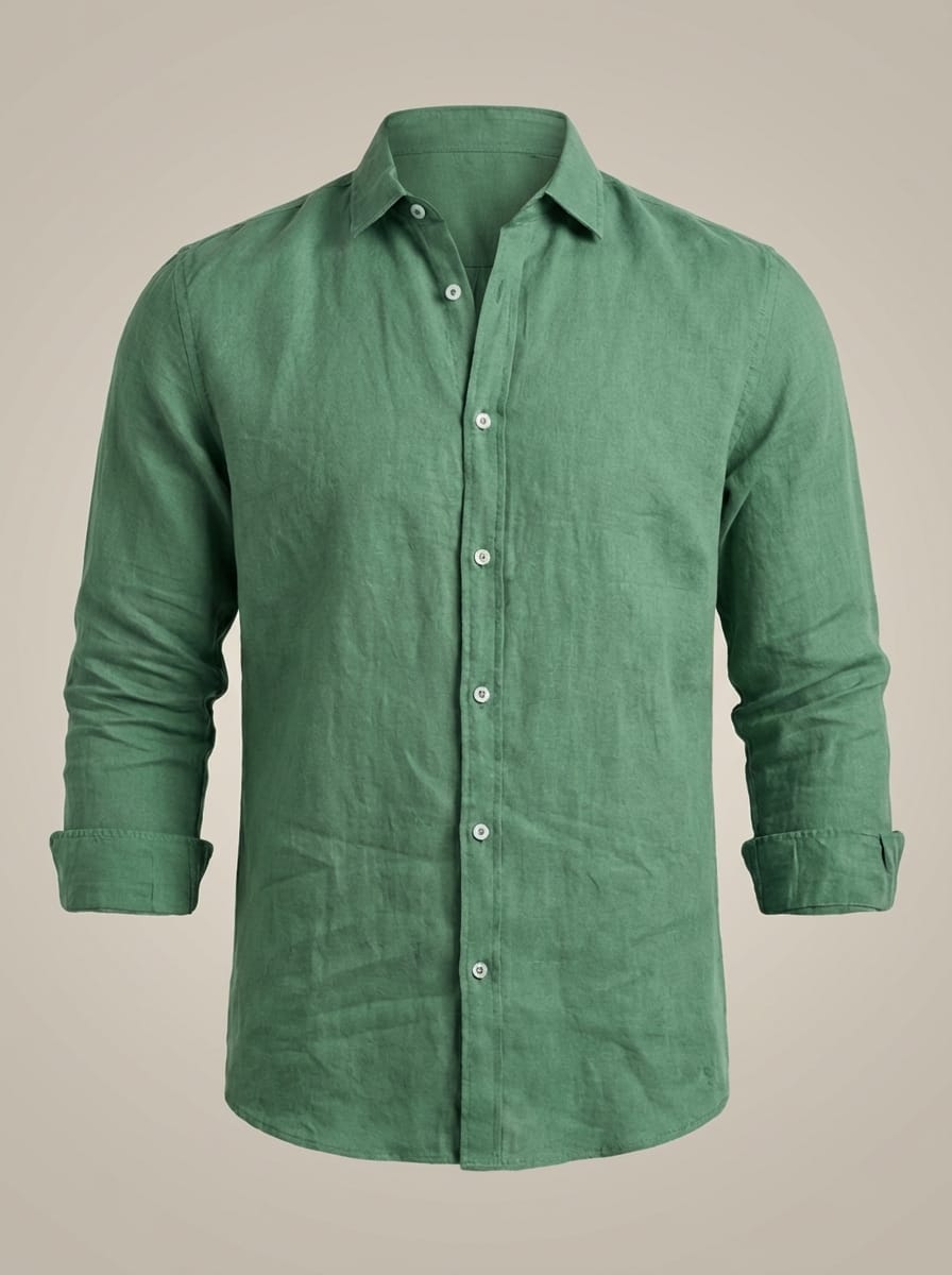 Men’s Collared Long Sleeves Button Front Casual Shirt | Slim Fit