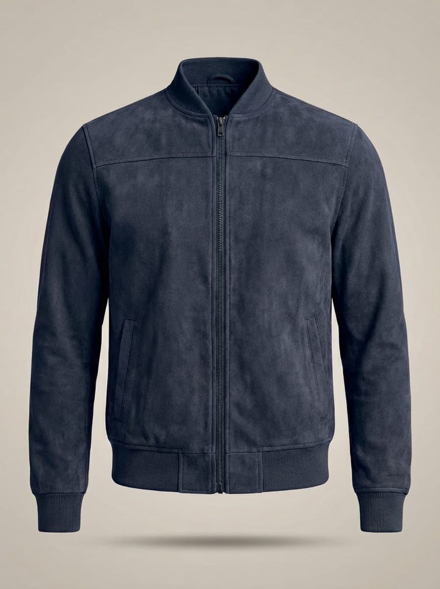 Men’s Modern Stand Collar Slim Fit Zip Jacket | Ribbed Sleeves