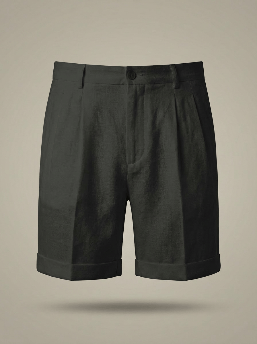 Men's Pleated Straight Leg Summer Shorts | Casual