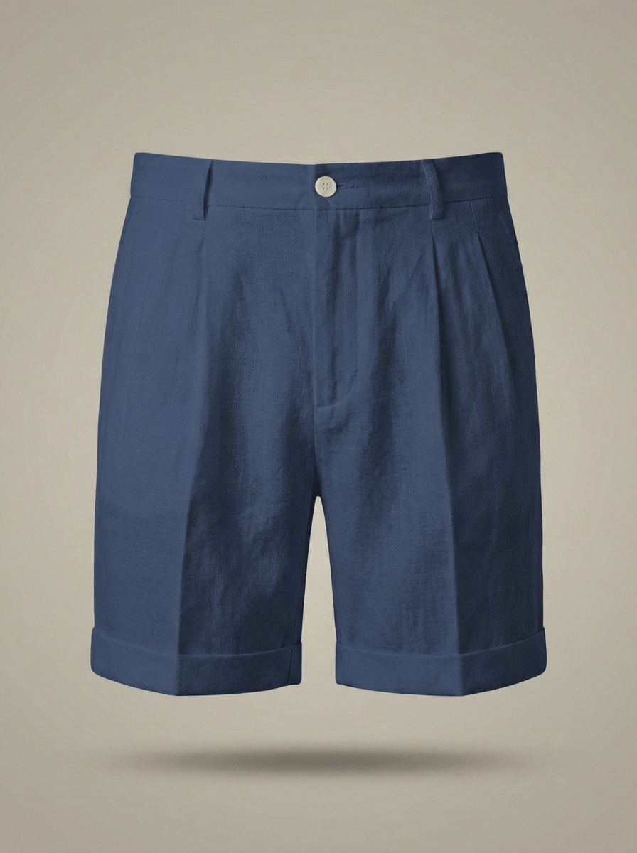 Men's Pleated Straight Leg Summer Shorts | Casual