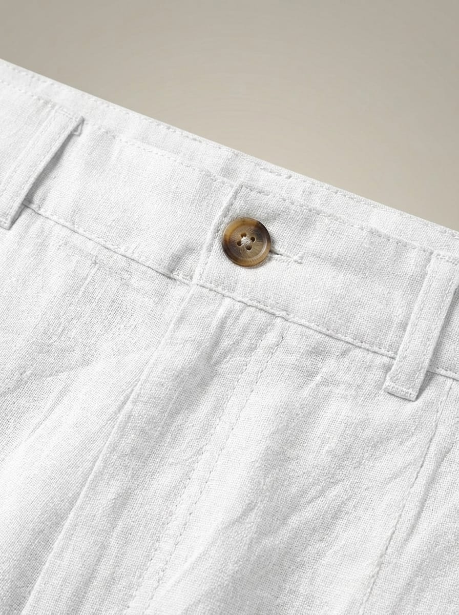 Men's Slim Fit Button Closure Summer Shorts | Side Pockets