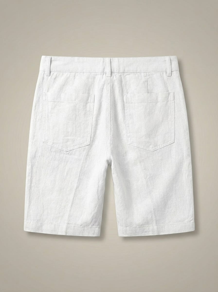 Men's Slim Fit Button Closure Summer Shorts | Side Pockets