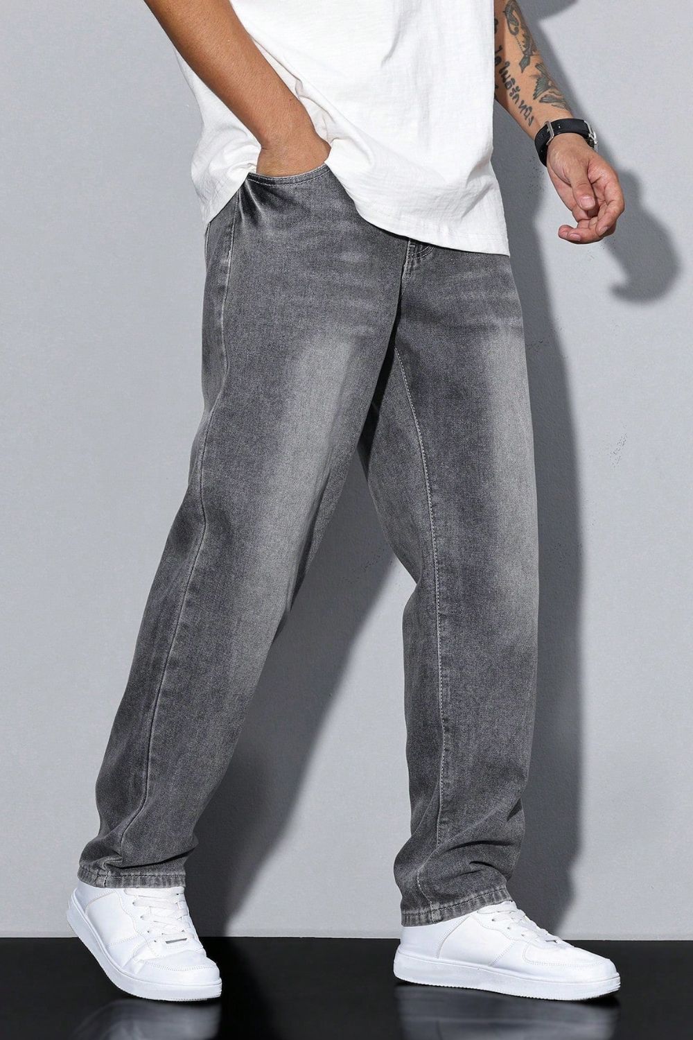 Men's Loose Fit Jeans | Straight Leg Casual Denim