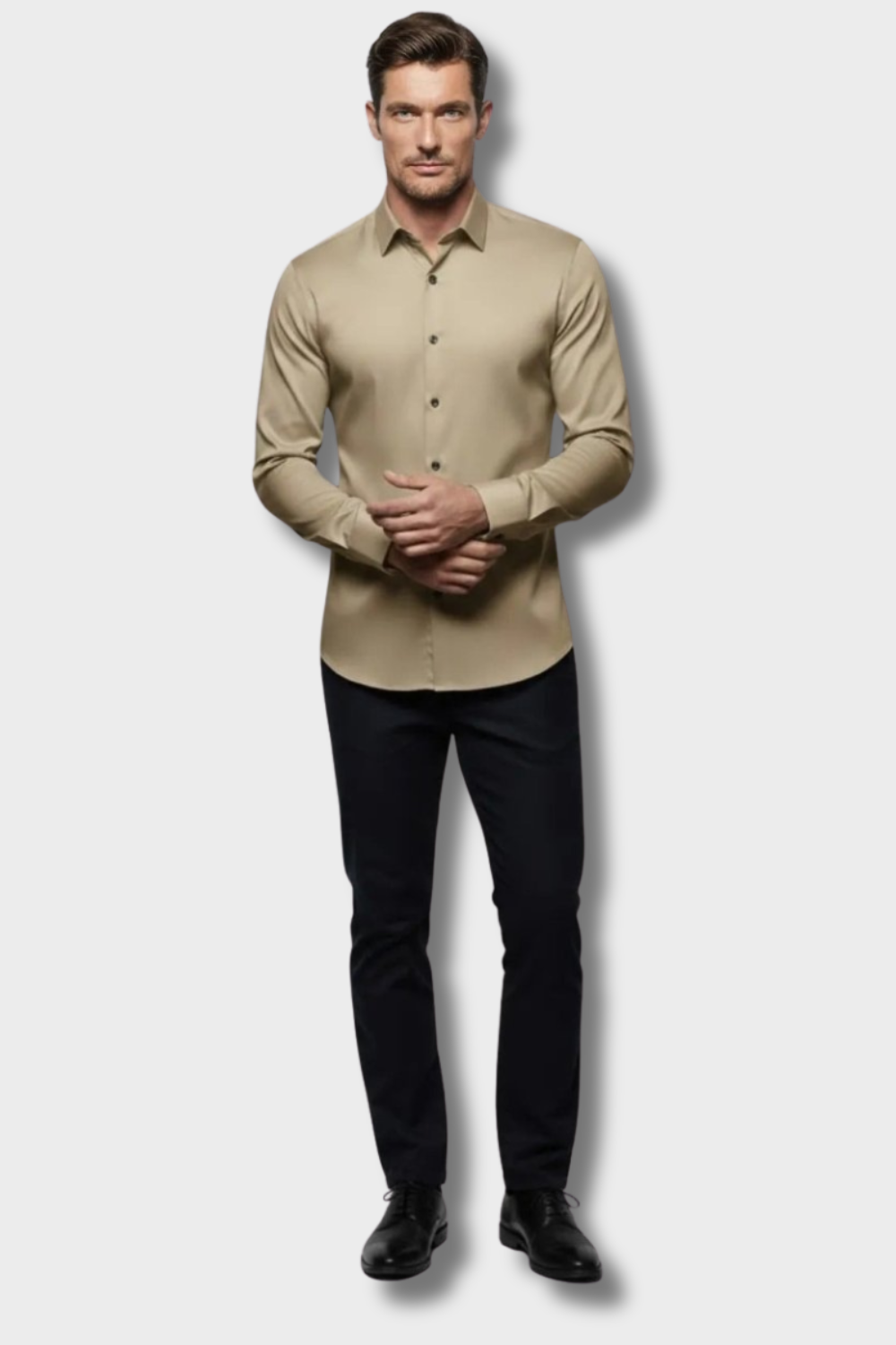 Men's Slim Fit Dress Shirt | Long Sleeve Button Down