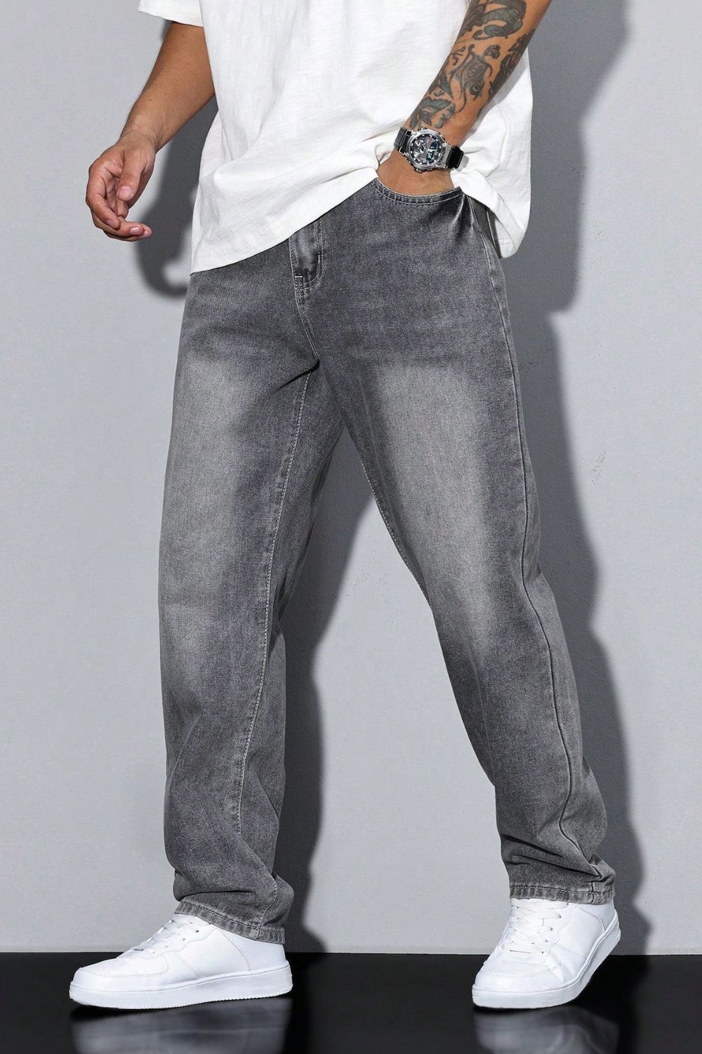 Men's Loose Fit Jeans | Straight Leg Casual Denim