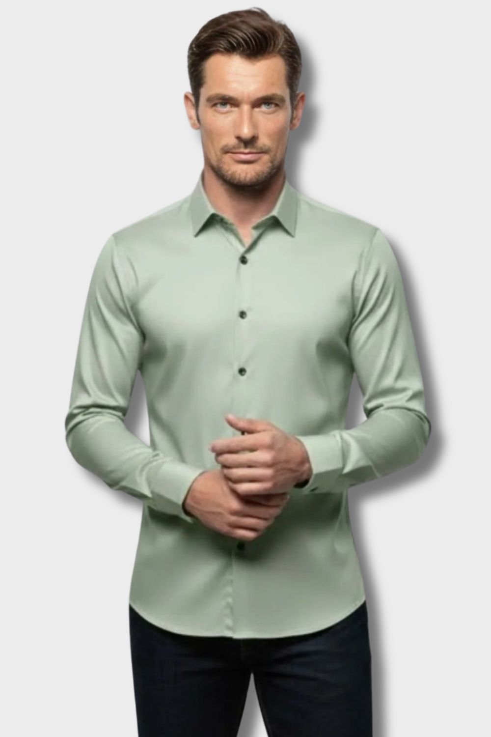 Men's Slim Fit Dress Shirt | Long Sleeve Button Down