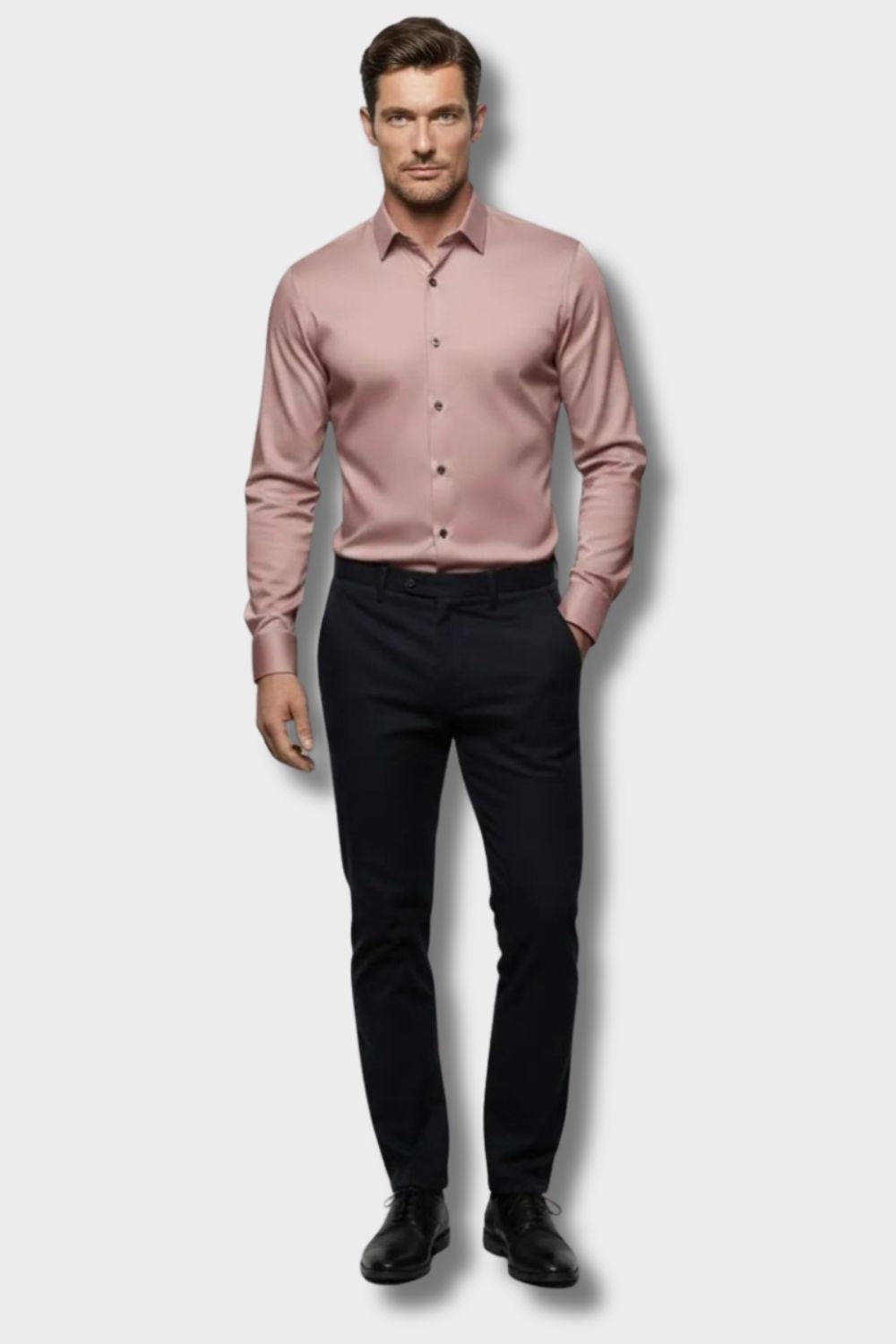 Men's Slim Fit Dress Shirt | Long Sleeve Button Down