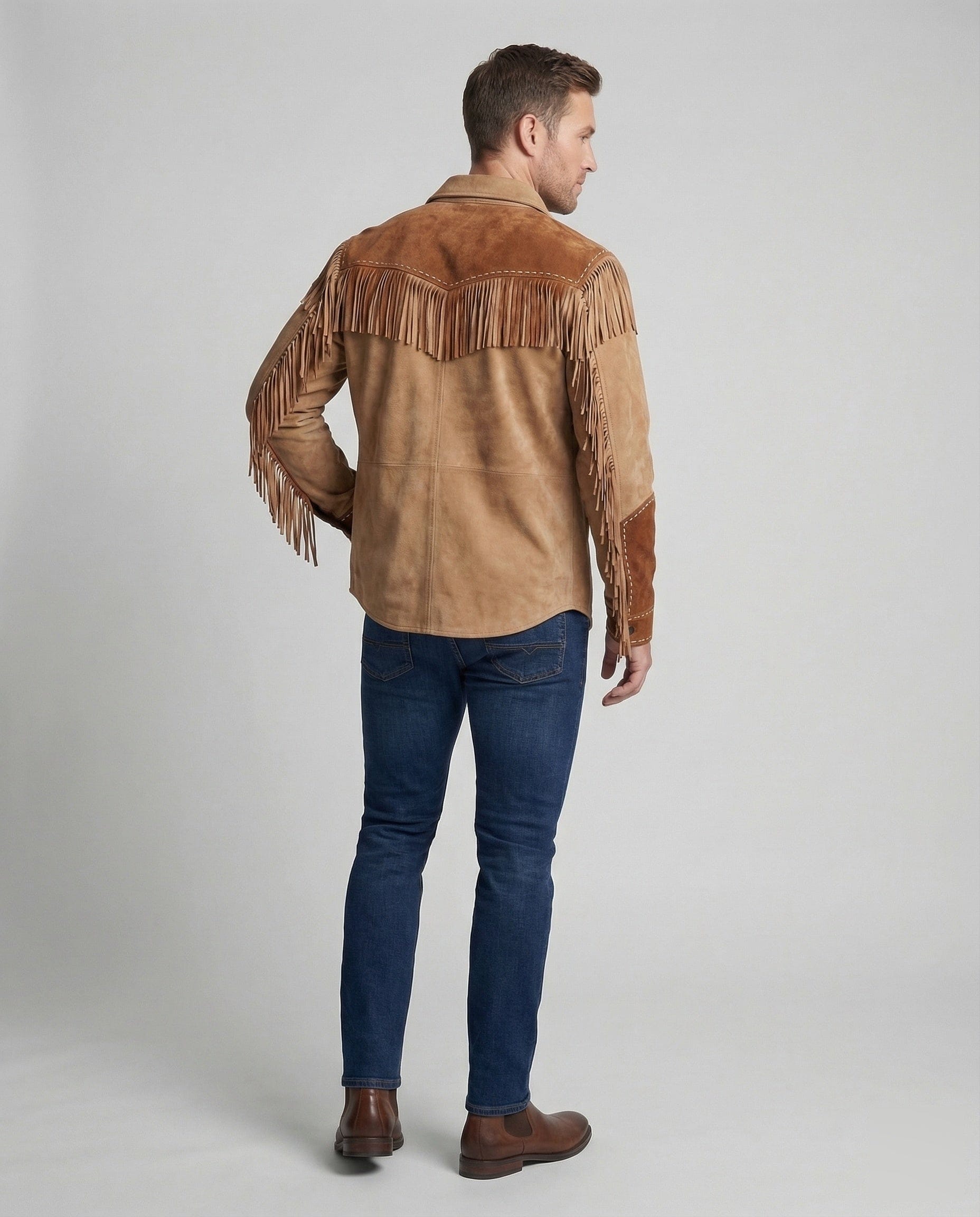 Men's Shirt | Fringes Embroidery Western Style