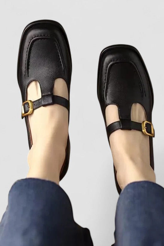 Women's Shoe | Adjustable Strap Square Toe
