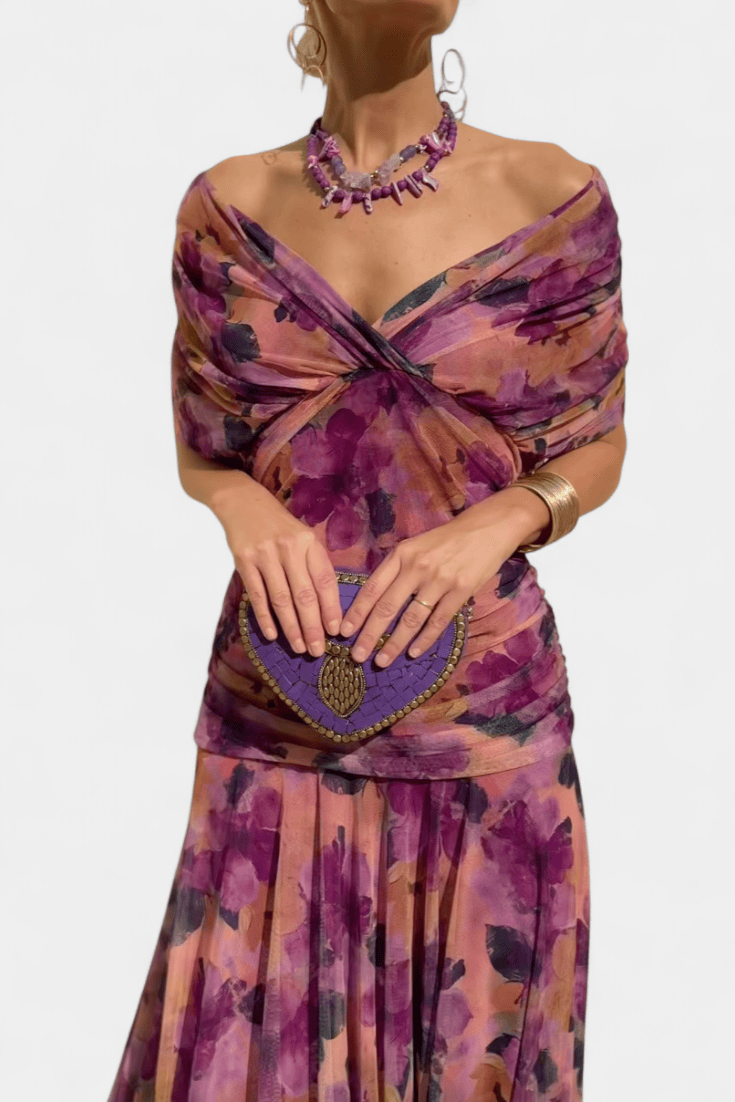 Women's Dress | Floral Pleated Maxi