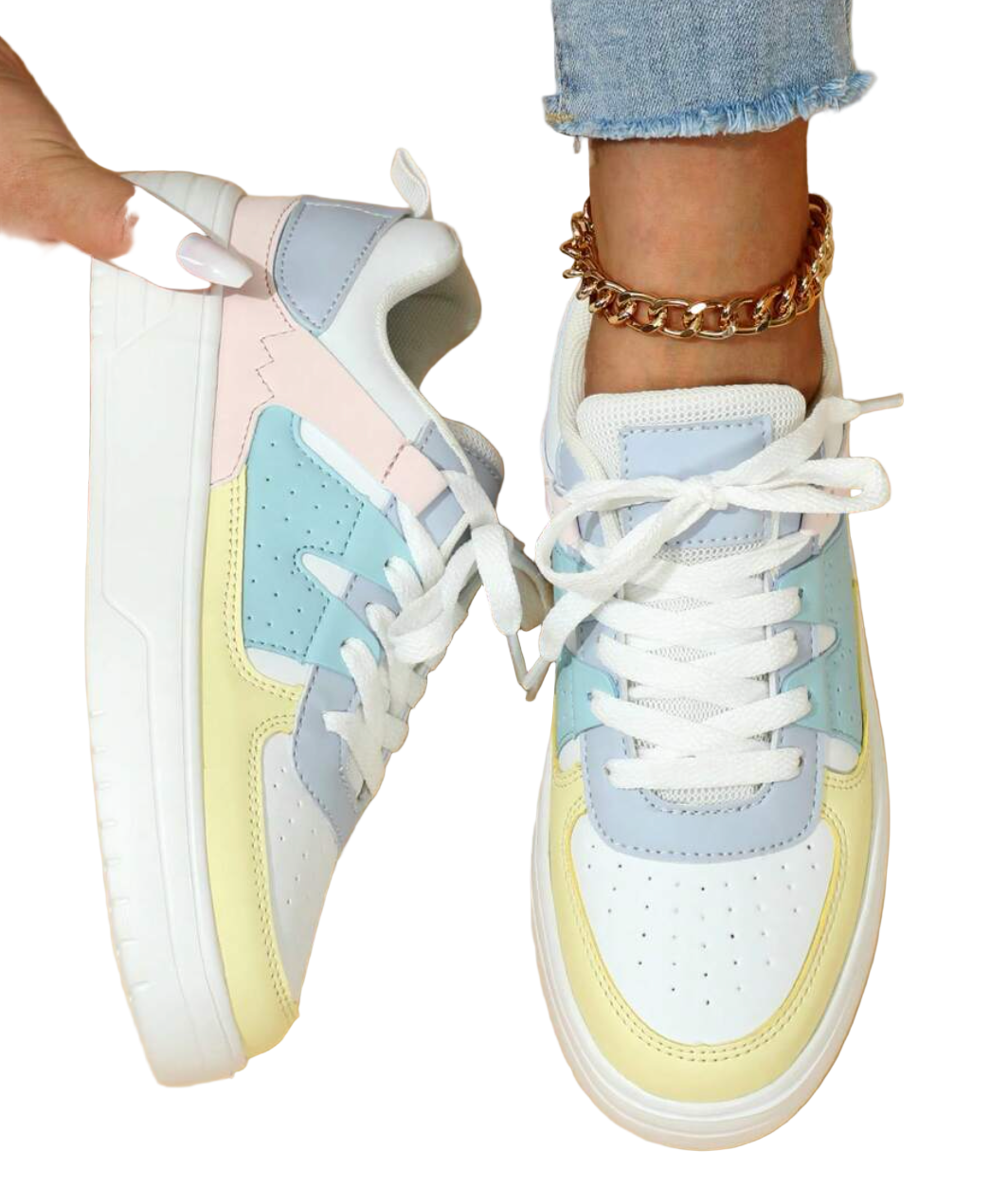 Women’s Trainers | Block Lace-Up Street Style