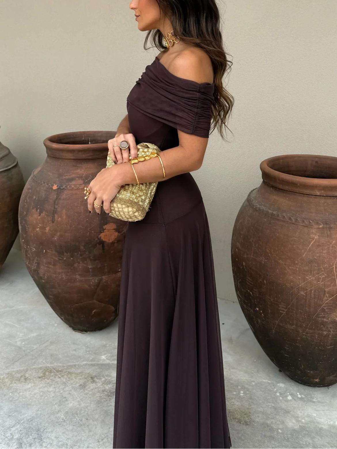 Women’s Off Shoulder Maxi Dress | Evening Wedding Guest