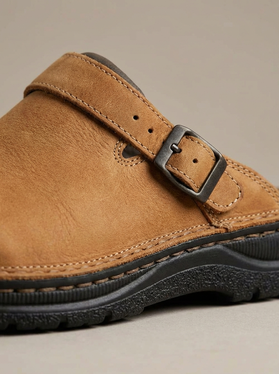 Unisex Buckle Slip On Casual Clogs | Round Toe