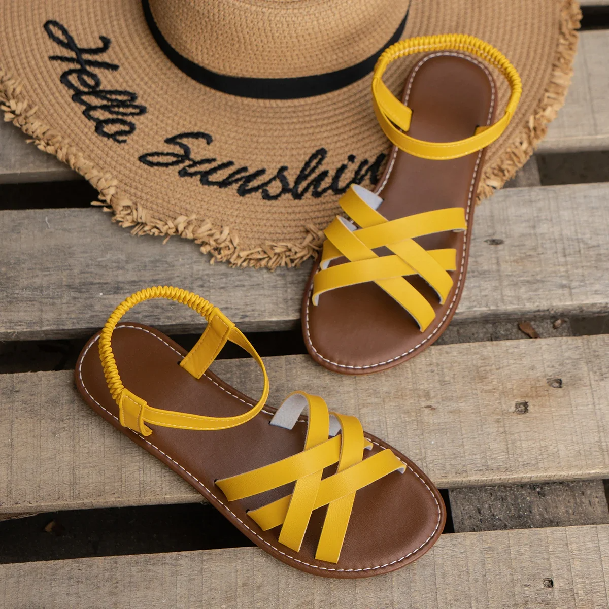 Women Sandals | Orthopedic Spring Criss Cross Strap