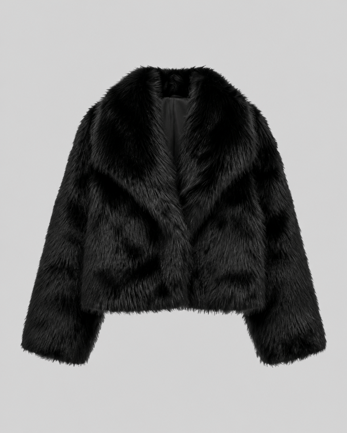 Cropped Womens Jackets with a Wide Shawl Collar and Soft Lined Interior