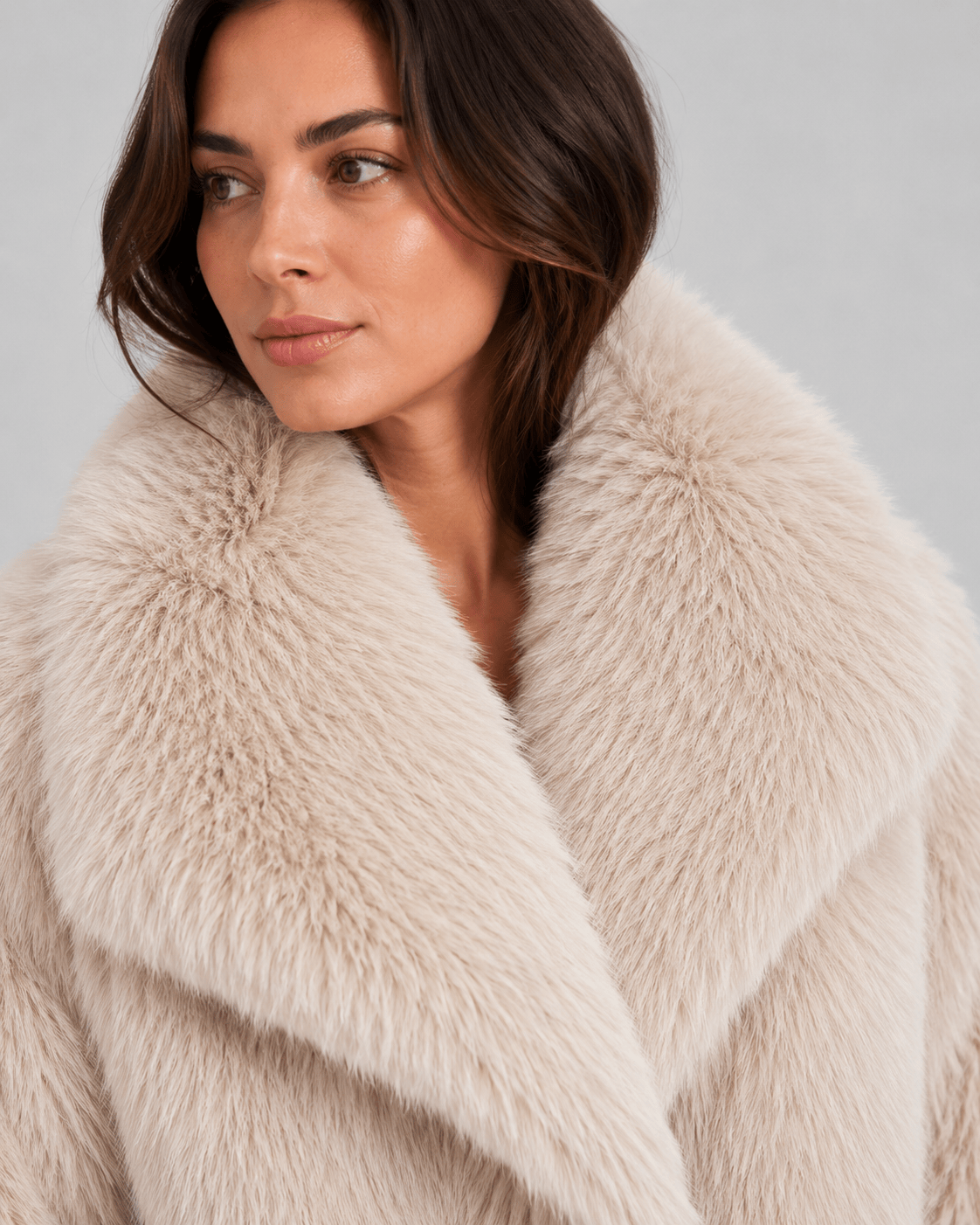 Cropped Womens Jackets with Wide Double Collar and Relaxed Layering Fit