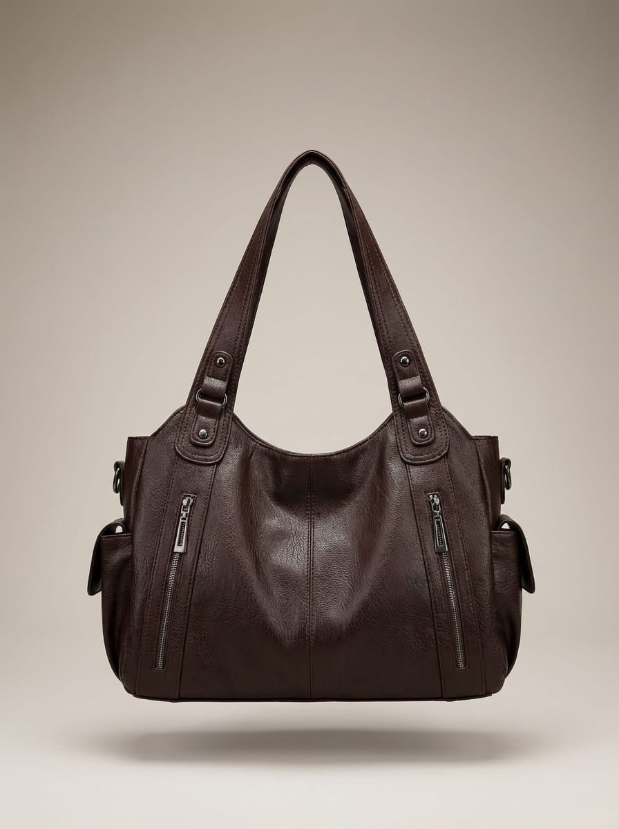 Women’s Classic Spacious Multi Zip Bag | Vintage
